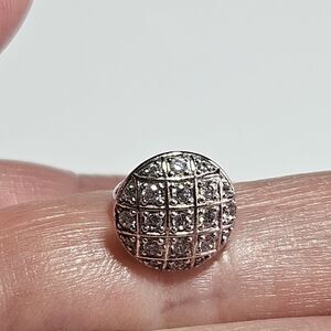Endless Jewelry White Prosper Dome  Sterling Silver Clear Rhinestone Charm